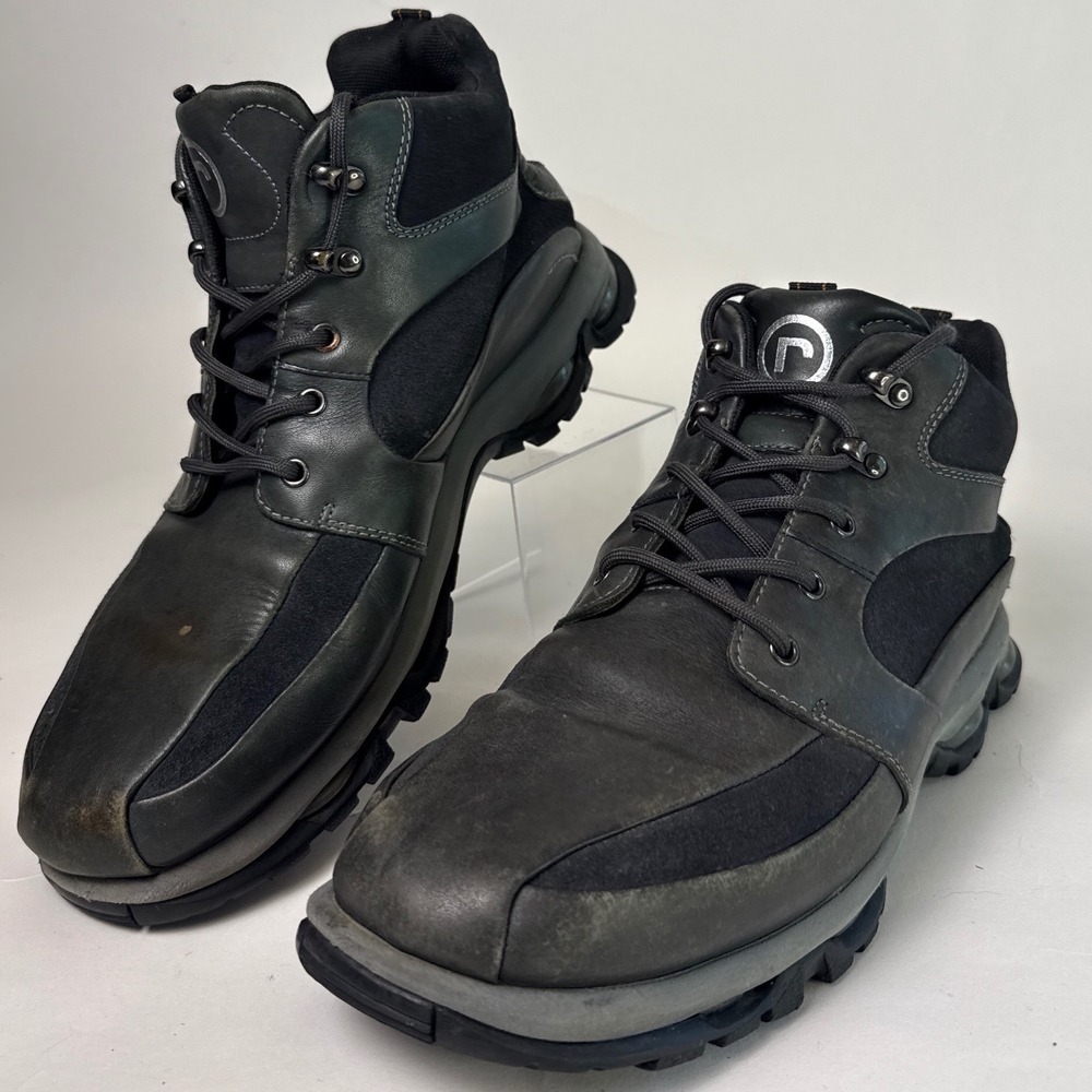 Rockport APM3589L Mens Gray Black Leather Textile Hiking Boots Size 10M